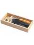 Nůž Opinel - *001004* No.08 VRI Inox Olive, řevěná kazeta + kožené pouzdro