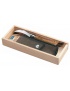 Nůž Opinel - *001327* No.08 VRI Inox houbařský, střenka dub + pouzdro + dřevěný box