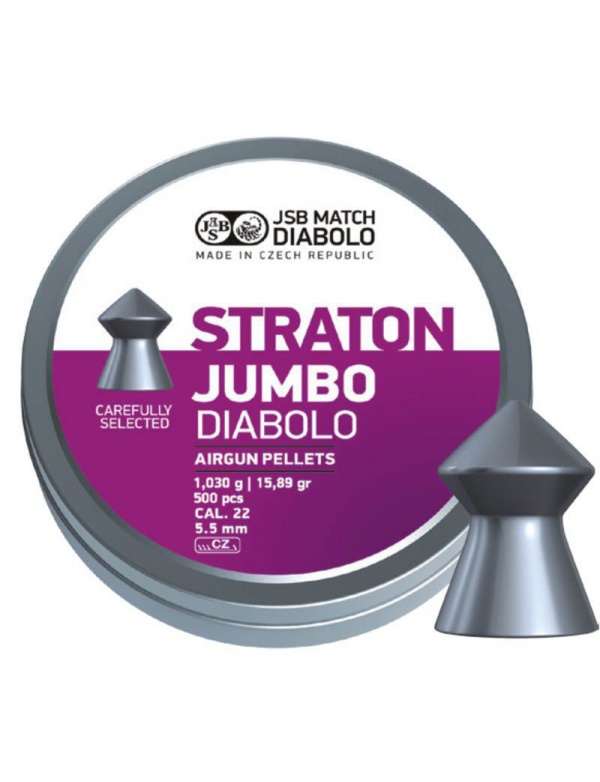 Diabolo JSB Match - Straton Jumbo, r. 5,5mm á500ks (hmot. 1,030g)