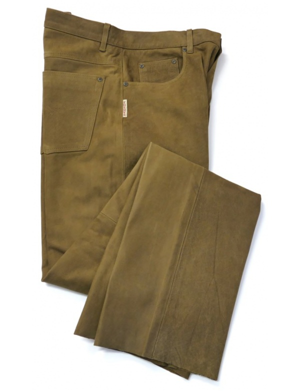 Kalhoty Fuente kožené - světle hnědé (501BUCL)