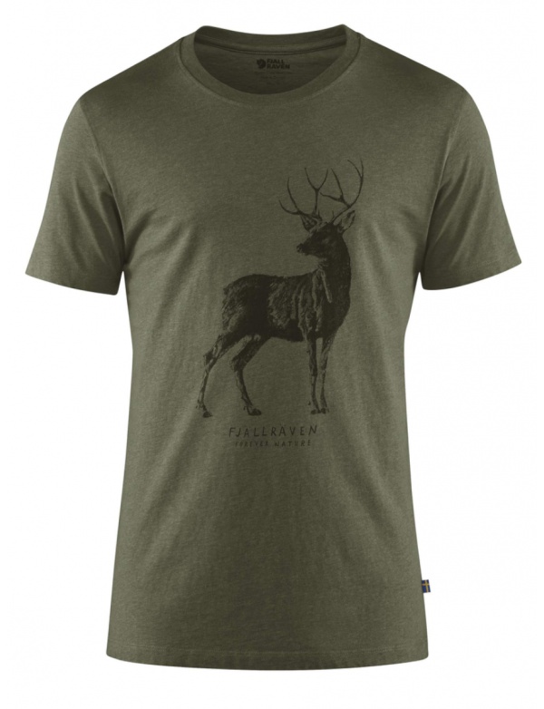 Triko Fjällräven Deer Print T-Shirt W (89879), kr. rukáv, barva 246