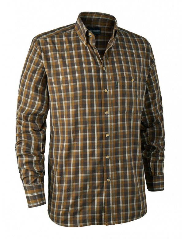 **Košile Deerhunter - Chris Shirt, 599 - Brown Checked (8911)