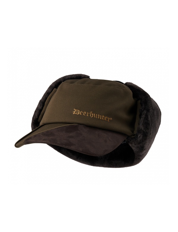 Čepice Deerhunter *6820* Muflon Winter Hunt, zimní, kožíšek, tkanička, 376/Art Green