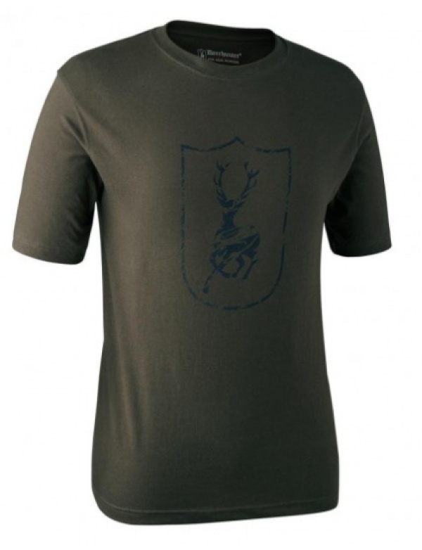 Triko Deerhunter - Logo T-shirt S/S, 378 - Bark Green (8848)