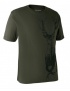 Triko Deerhunter - T-shirt s jelenem, 378 - Bark Green (8383)