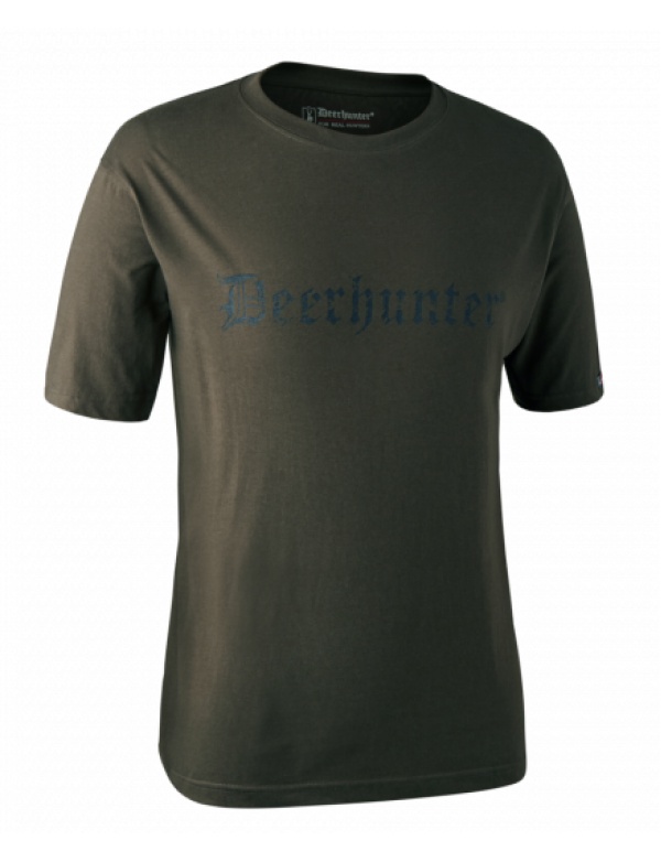 Triko Deerhunter - Nápis, T-shirt, 378 - Bark Green (8838)