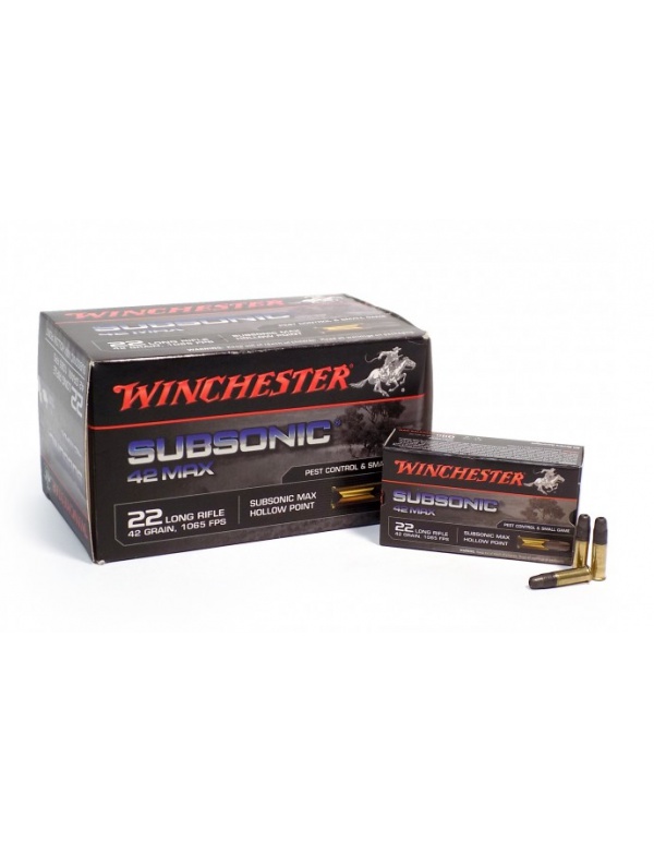 Náboj Winchester .22 LR Subsonic 42 MAX Hollow Point (WW22SUBS42UE)