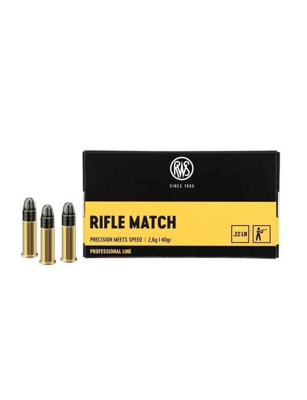Náboj RWS .22 LR Rifle Match, 2,6 g / 40 gr., bal. 50 ks