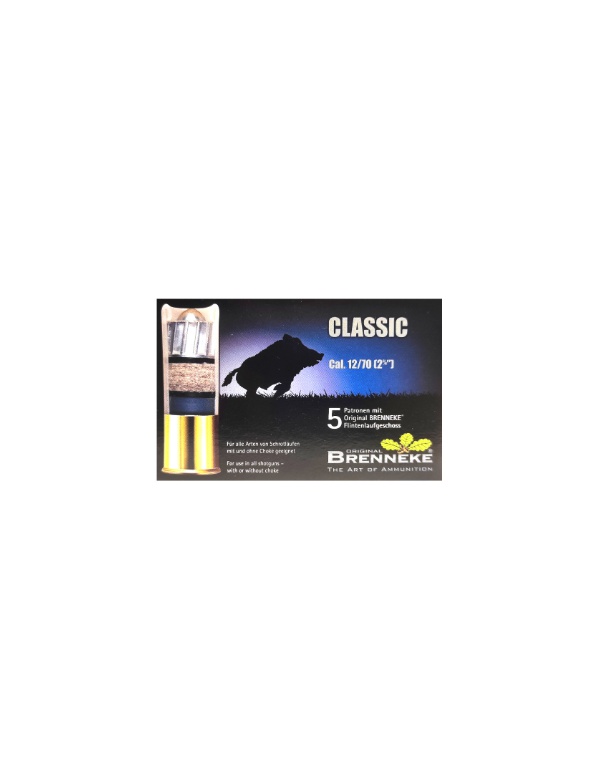 Náboj Brenneke Classic 12x70 Slug 31,5 g / 490 gr., bal. 5 ks