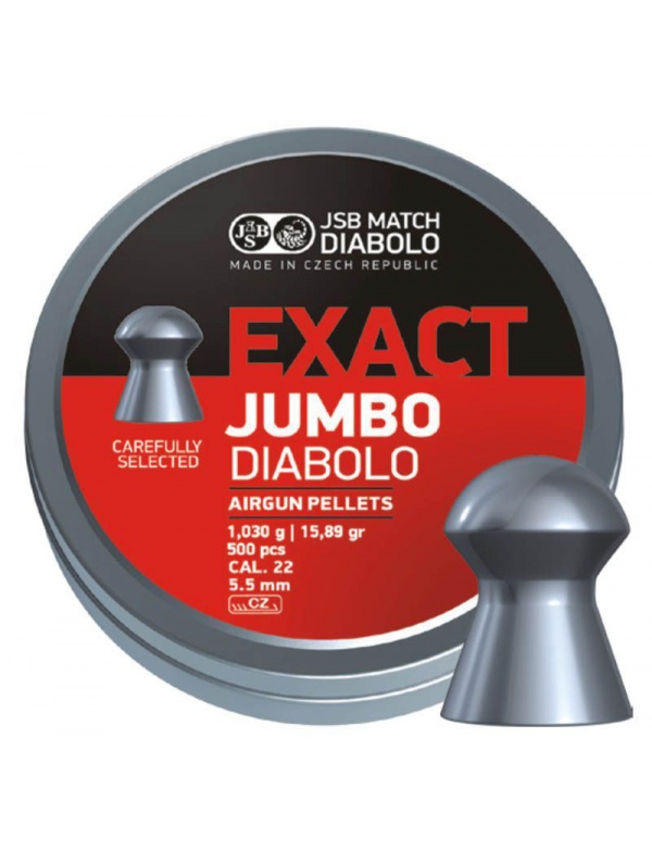 Diabolo JSB Match - Exact Jumbo, r. 5,5mm á250ks (hmot. 1,030g)