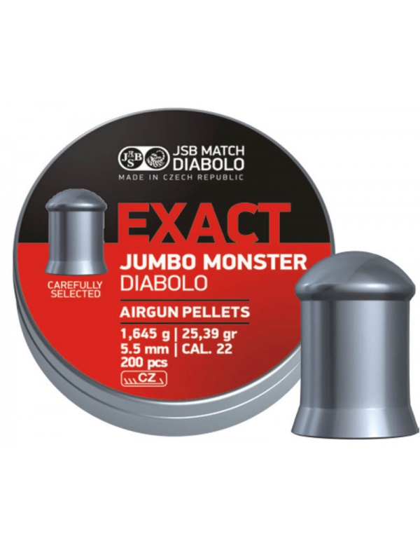 Diabolo JSB Match - Exact Jumbo Monster, r. 5,5mm á200ks (hmot. 1,645g),546288-200