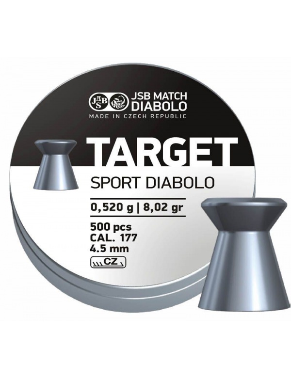 Diabolo JSB Match - Target Sport Diabolo, r. 4,5 mm, 500 ks (hmot. 0,520 g),001145-500