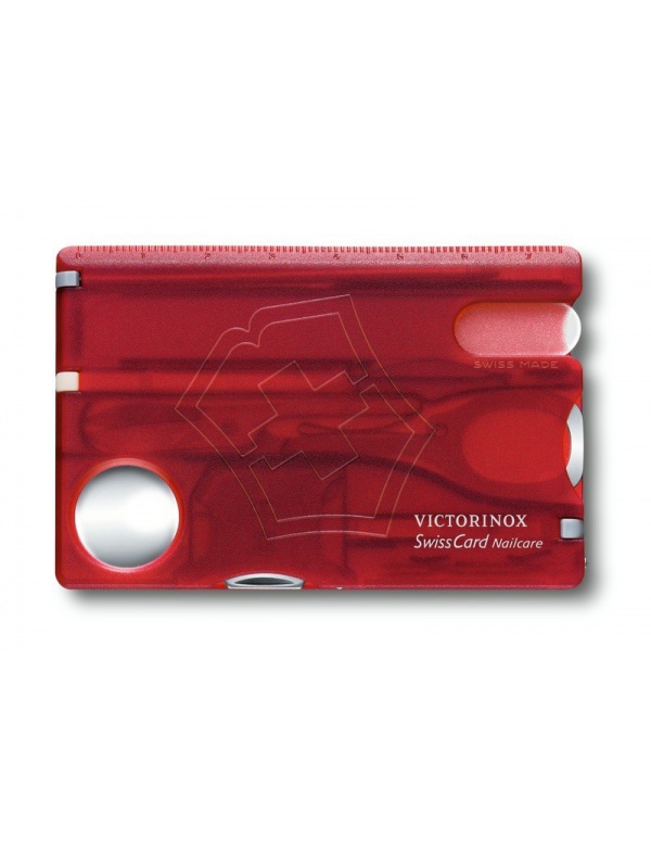 Karta na přežití Victorinox - typ 0.7240.T Swiss Card Nailcarre, červená